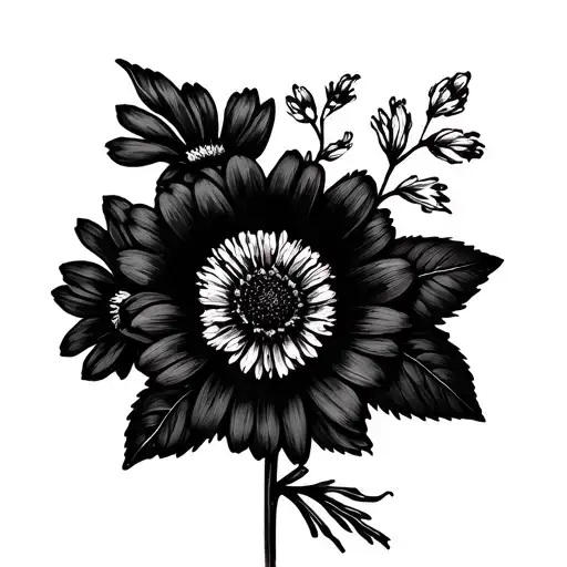 Wild Flower Bouquet Birth Flowers April November September January