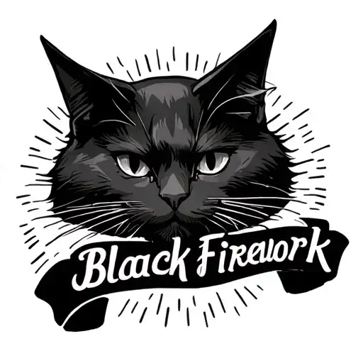 Black Cat Firework Logo