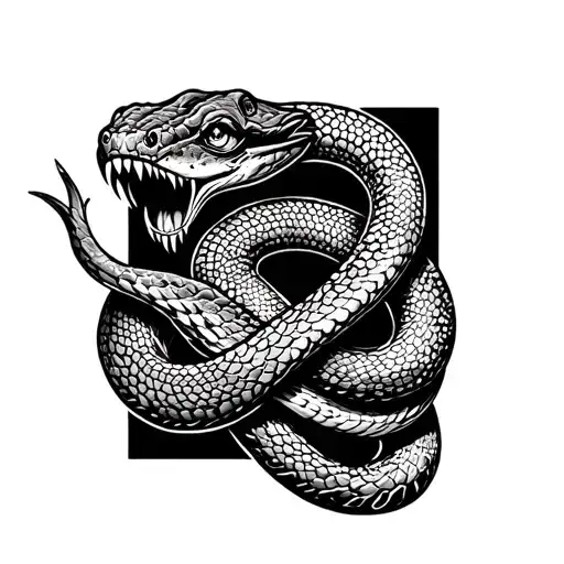 Oraborus Snake Eating Its Tail With Stipple Shading