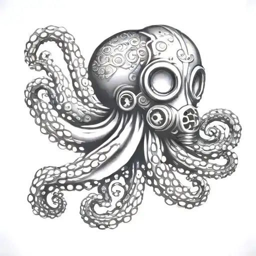 Octopus With Gas Mask