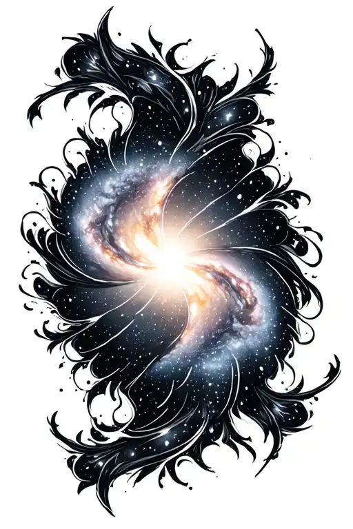 Galaxy Wrist Cover Up Tattoo Design