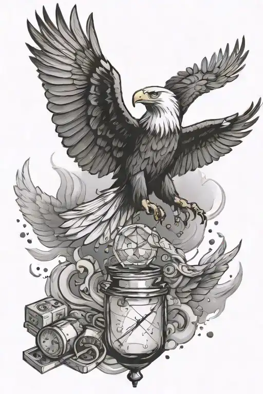 Chemistry With Eagle Flying Towards