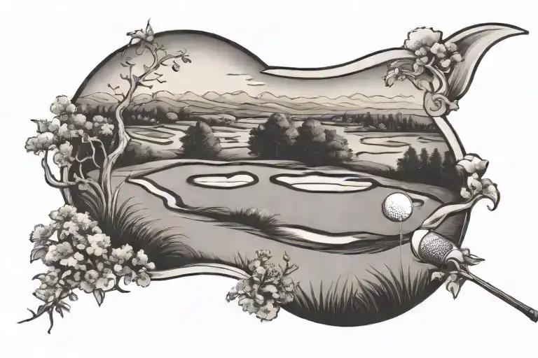 Golf Course Landscape Scene