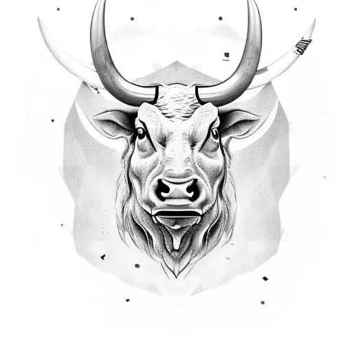 Realistic Bull Head With A Croocked Smile And Old Style Tuxedo