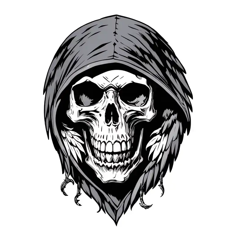 Hooded Skull Angel