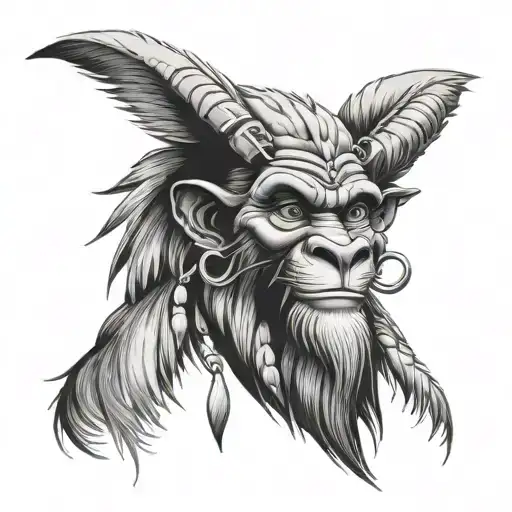 Rafiki From Lion King As The Three Wise Apes