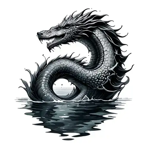 Sea Serpent In Water