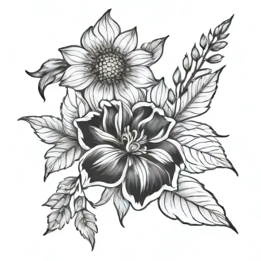 Birth Month April June July October Flower Surrounded