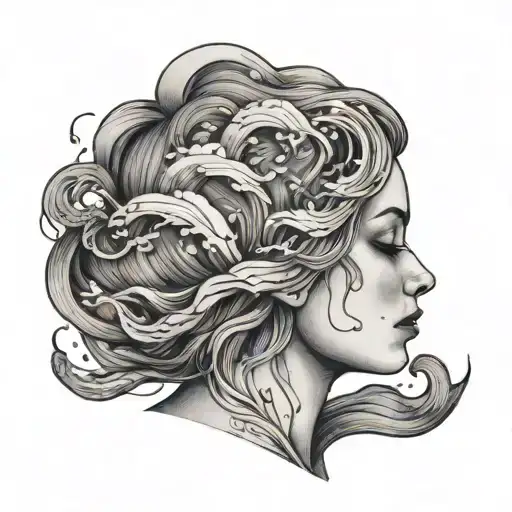 Woman With Ocean Inside Her Head