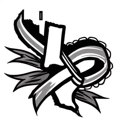 Cheer Ribbon And State Of Texas State Outline