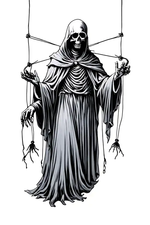 Grim Reaper With String Puppets
