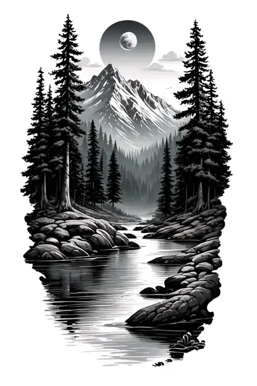 Forest Mountain River