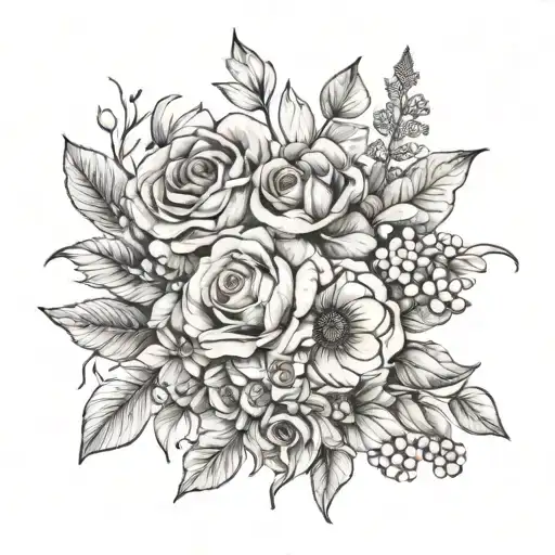 Birth Month Flowers April June July October Bouquet