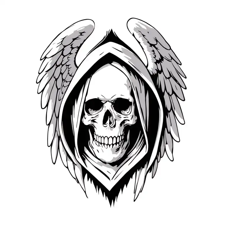 Hooded Skull Angel