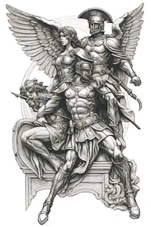 Rome Soldier And Angel