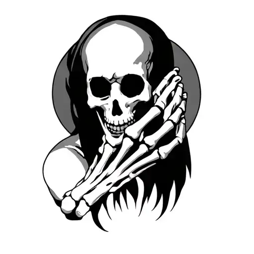 Sucubus Being Choked With Skeleton Hand