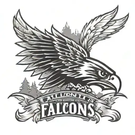 An Atlanta Falcons Logo Incorporating Elements Of The Outdoors And Nature