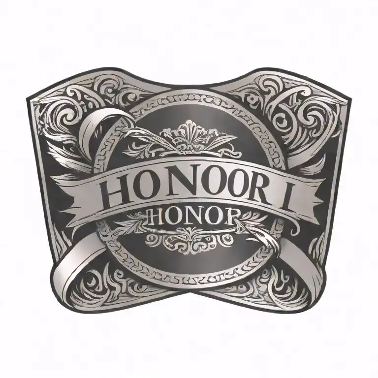 Simple Badge With The Words Honor In It