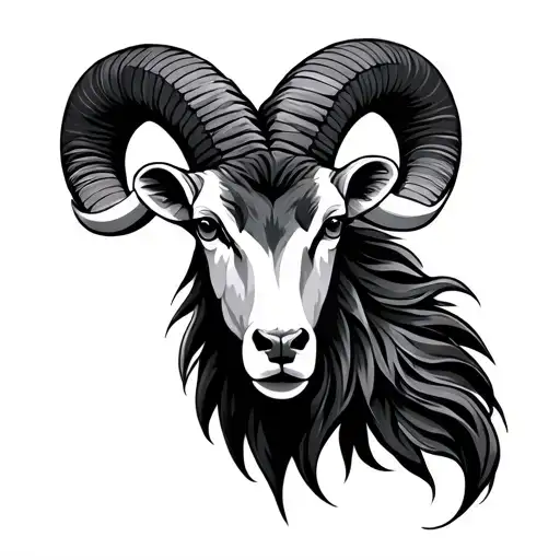 Aries Rams Head Symmetrical