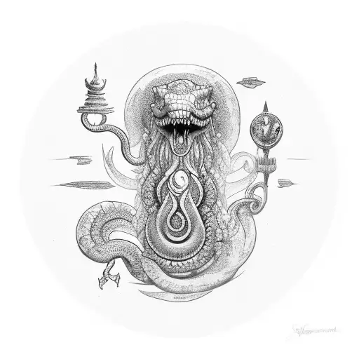 Yggdrasil Vegsivir Jormungandr Wrapped Around The Swedish Three Crowns