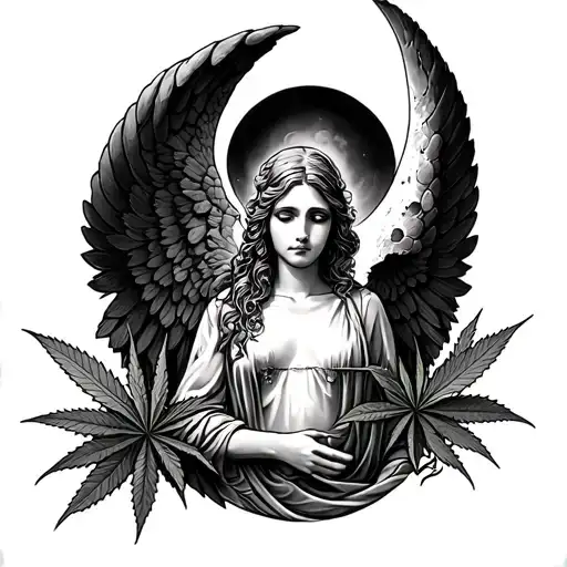 Moon Angel And Weed