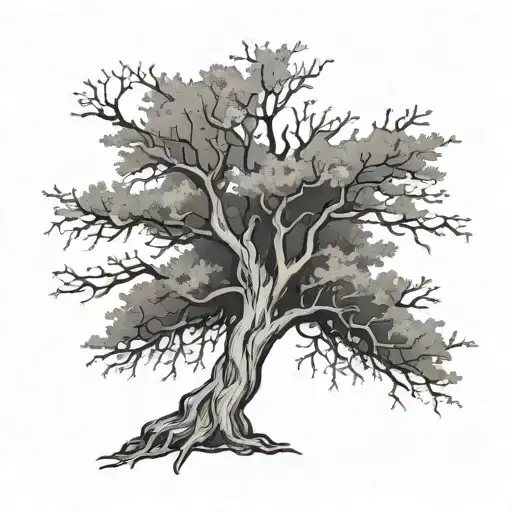 Outline Of An Alerce Tree