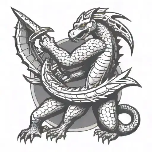 Spartan Alligator Engaging In Combat