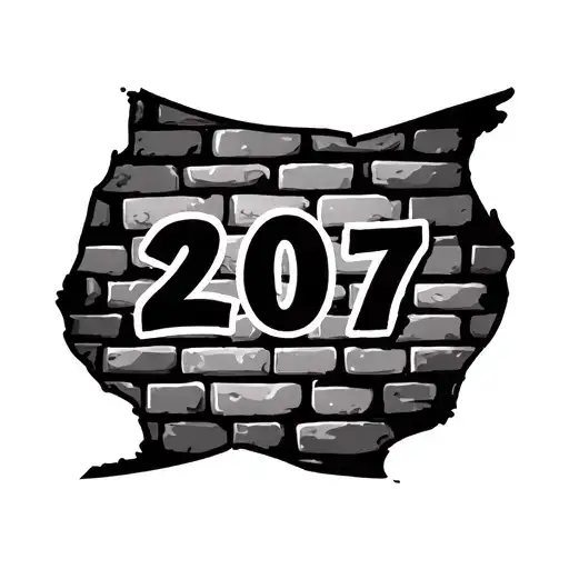 Brick Background With 2007 But One Of The 0'S Is A Baby