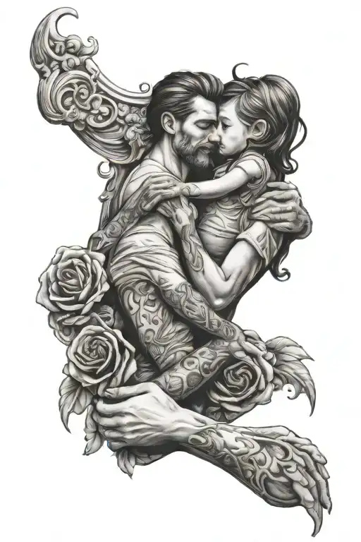 Daughter Holding Fathers Heart