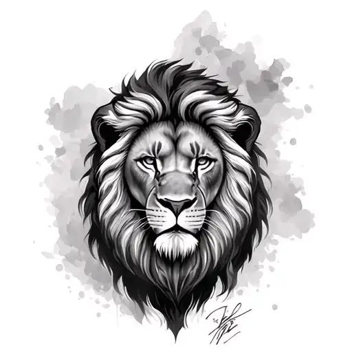 A Lion With Arianna Going Thru The Middle