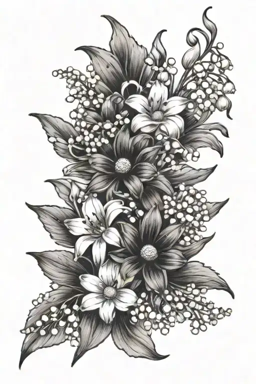 Daisy And Lily Of The Valley Flower Bouquet