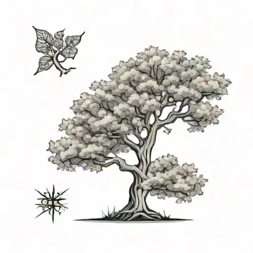 Outline Of An Alerce Tree Simple