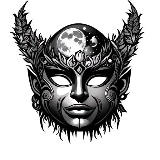 Mask Touloulou Toupie And Forest Moon And A