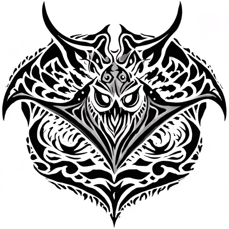 Polynesian Manta Ray Tribal Design