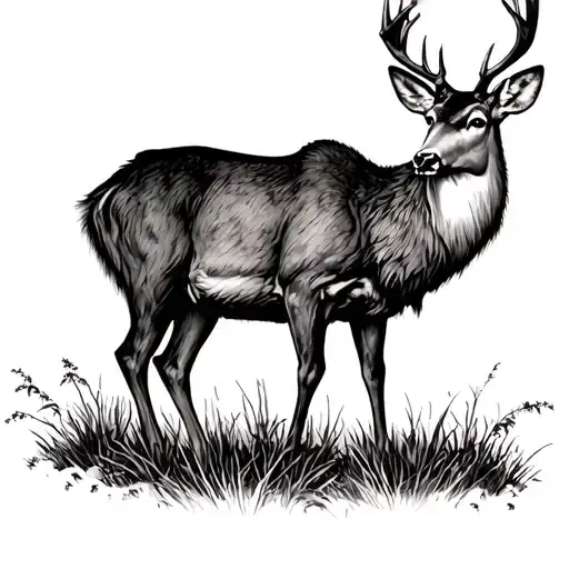 Hunter Hunting Wild Deer