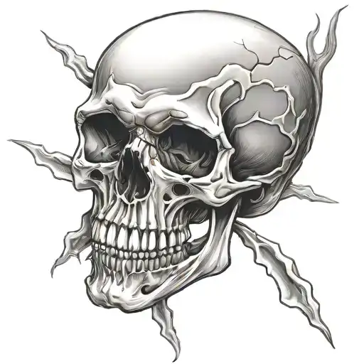 Skull Soft Shading More Line