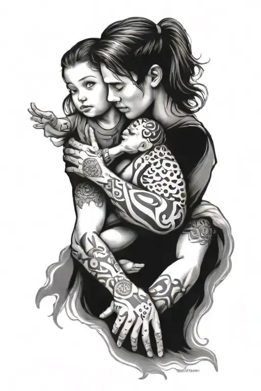 Daughter Holding Fathers Heart