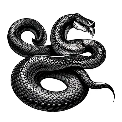 Snake On Arms And Shoulder