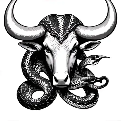 Zodiac Ox With Snake W Masce Ghostface