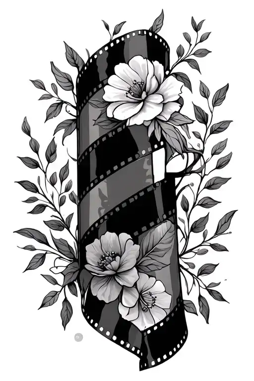 Film Wrapped Around Floral Vine Arm Sleeve