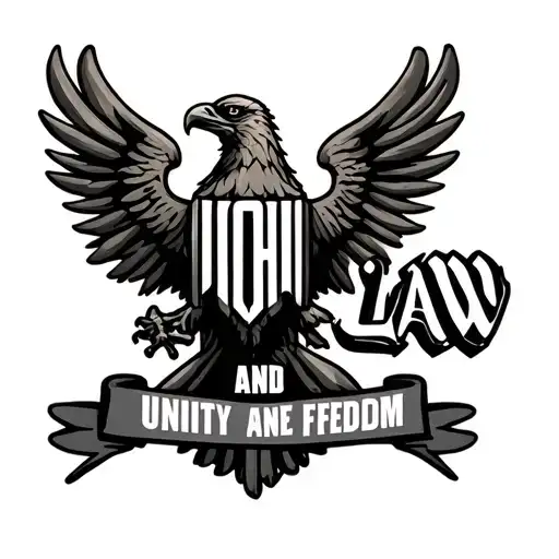 A Lettering Unity And Law And Freedom And Including The German Eagle