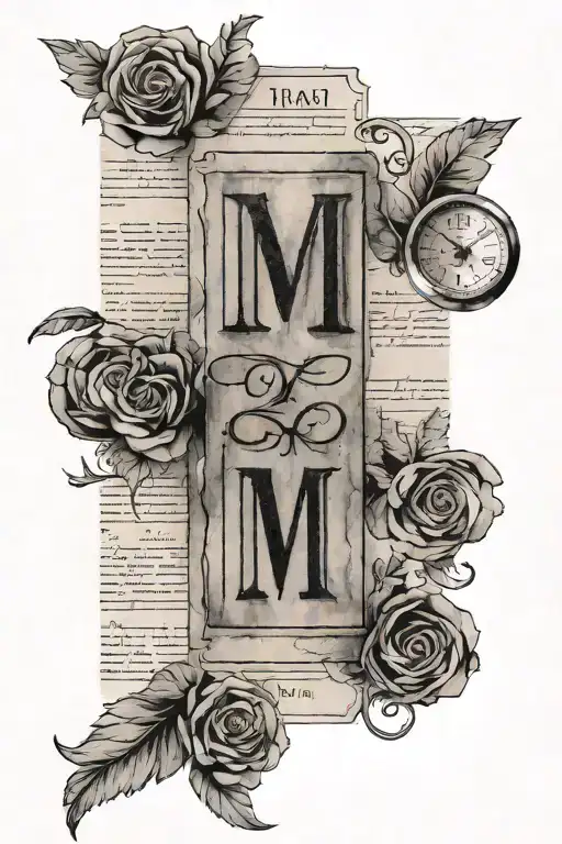 Poem Of Old Paper Roman Numeral Date