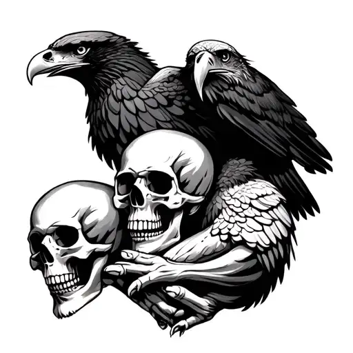 Skulls And Eagle Holding