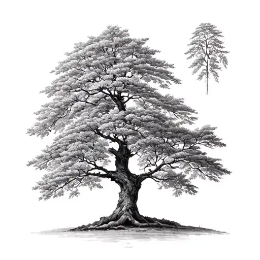 Black And White Rowan Tree