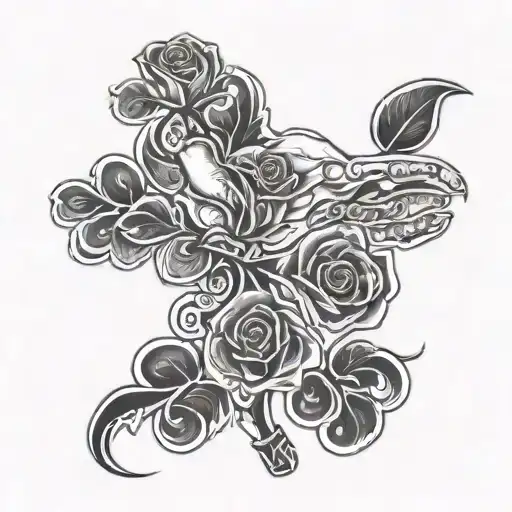 Hand Reaching For A Rose From The Flames