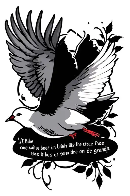 Tattoo Reminding Me Of My Grandpa With A White Dove Bird And A Quote From The Bible On The Inner Arm