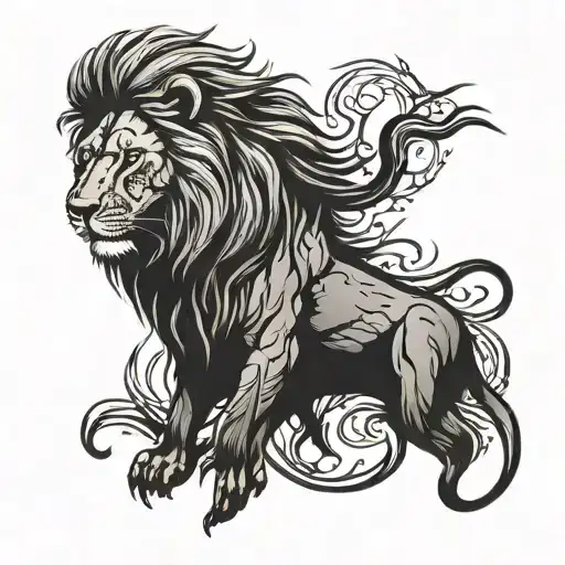 Lion With Treads