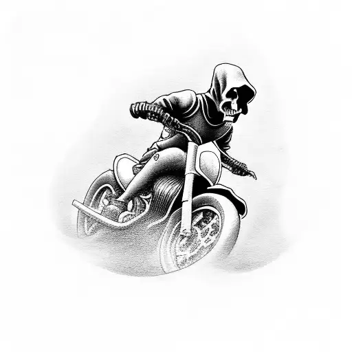 Grim Reaper On Dirtbike