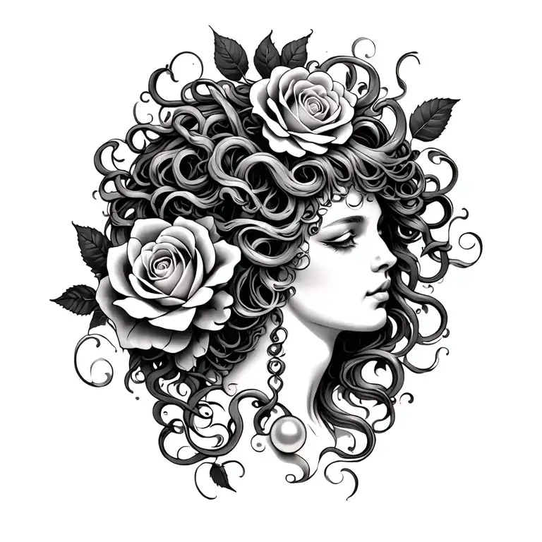 Medusa With Pearl N Roses