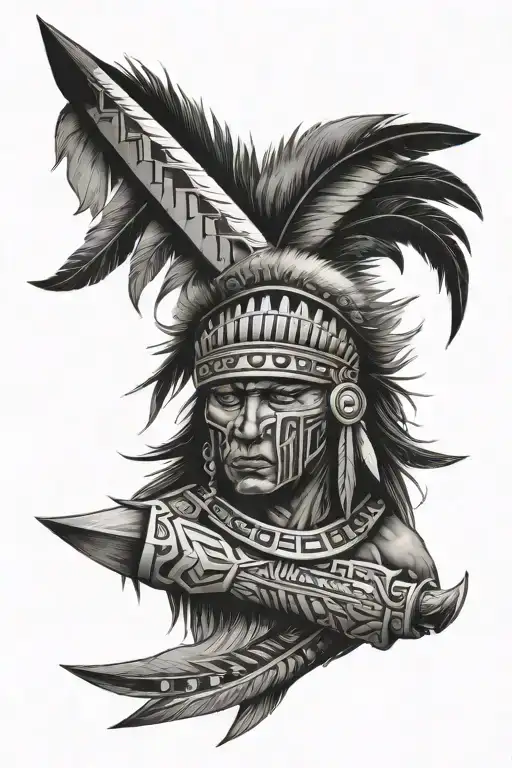 Native American Weapons Full Sleeve